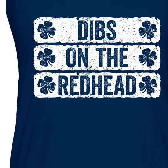 Funny Dibs On The Redhead For St Patricks Day Ladies Essential Flowy Tank