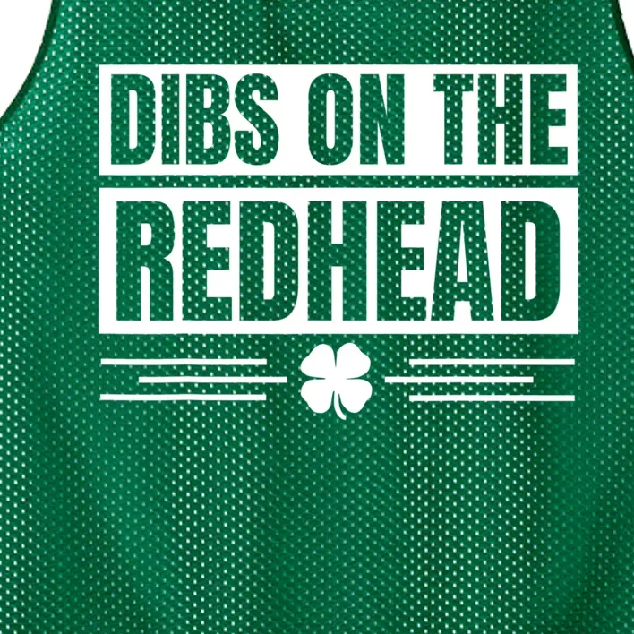 Funny Dibs On The Redhead For St Patricks Day Mesh Reversible Basketball Jersey Tank