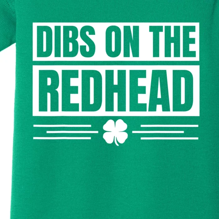 Funny Dibs On The Redhead For St Patricks Day Baby Bodysuit