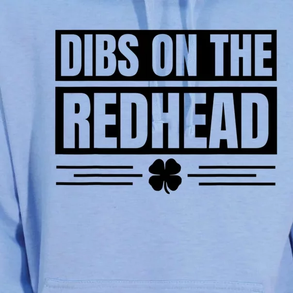 Funny Dibs On The Redhead For St Patricks Day Unisex Surf Hoodie