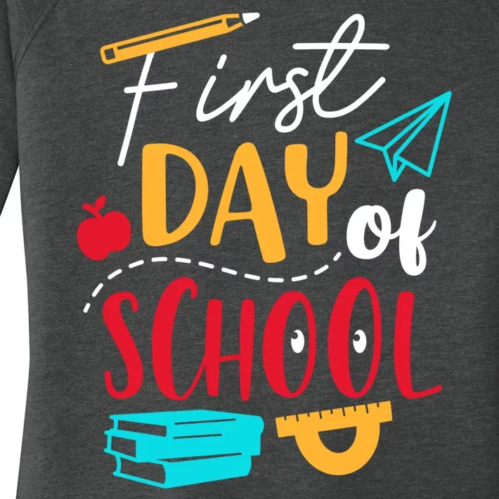 First Day Of School Cute Gift Women's Perfect Tri Tunic Long Sleeve Shirt