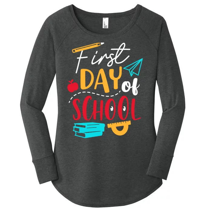 First Day Of School Cute Gift Women's Perfect Tri Tunic Long Sleeve Shirt