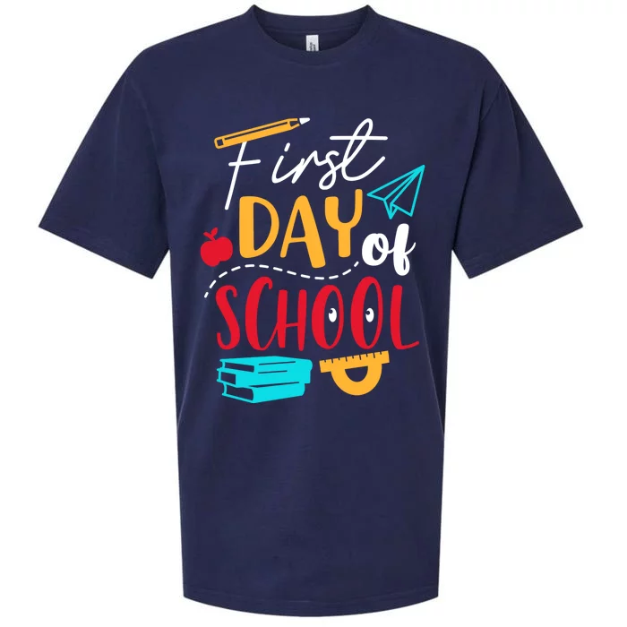 First Day Of School Cute Gift Sueded Cloud Jersey T-Shirt