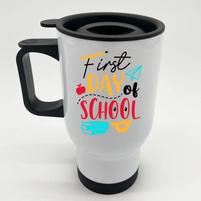 First Day Of School Cute Gift Front & Back Stainless Steel Travel Mug