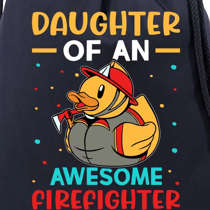 Firefighter: Daughter Of An Awesome Firefighter Cute Gift Drawstring Bag