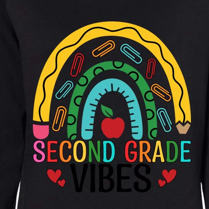 First Day Of 2Nd Grade Team Second Grade Vibes Rainbow Gift Womens California Wash Sweatshirt