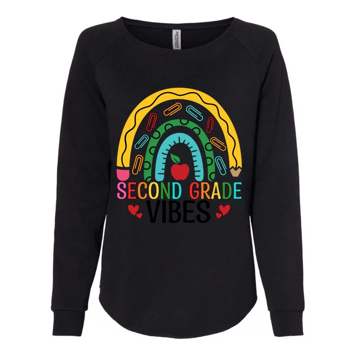 First Day Of 2Nd Grade Team Second Grade Vibes Rainbow Gift Womens California Wash Sweatshirt