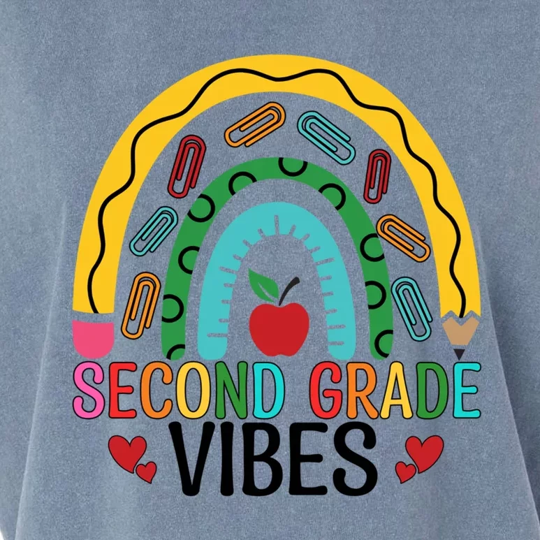 First Day Of 2Nd Grade Team Second Grade Vibes Rainbow Gift Garment-Dyed Women's Muscle Tee