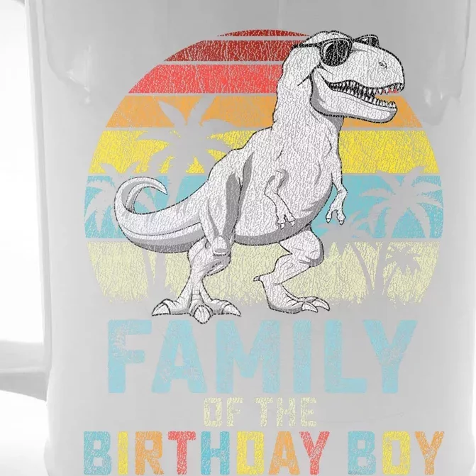 Family Dinosaur Of The Birthday Matching Family Front & Back Beer Stein