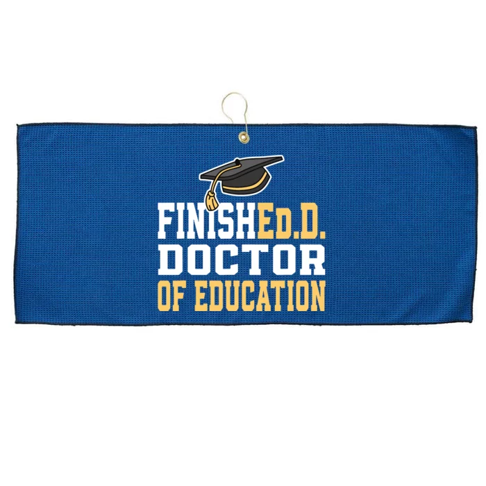 FinishedD Doctor Of Education Doctoral Degree Large Microfiber Waffle Golf Towel