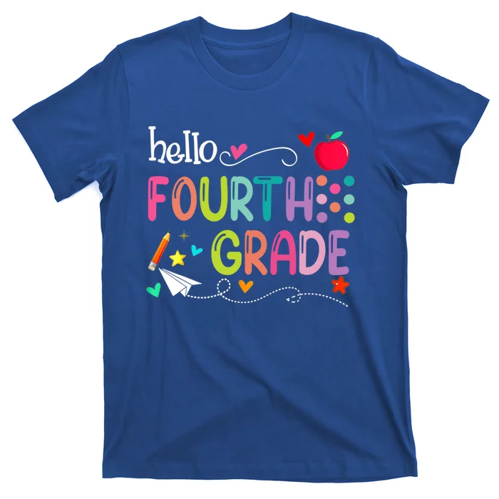 First Day Of Fourth Grade Teacher Welcome Back To School Cool Gift T-Shirt