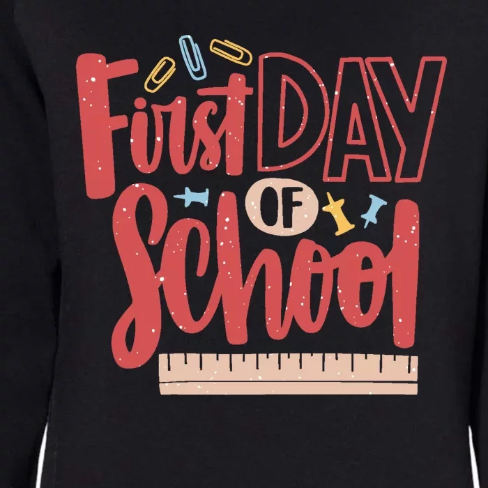 First Day Of School Cute Education Womens California Wash Sweatshirt