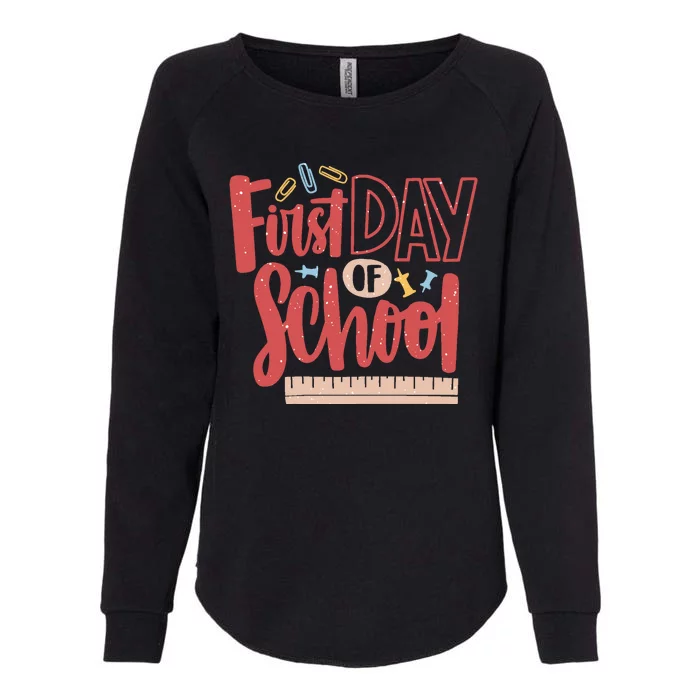 First Day Of School Cute Education Womens California Wash Sweatshirt