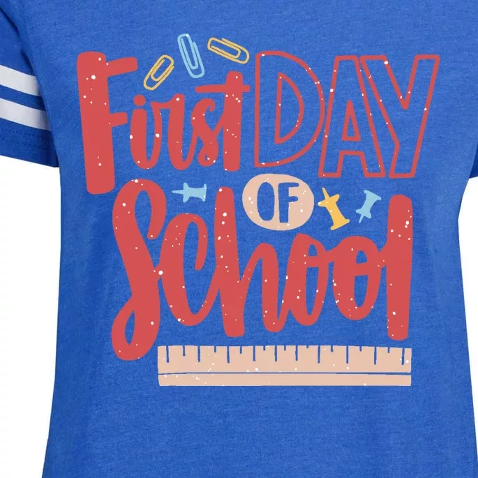 First Day Of School Cute Education Enza Ladies Jersey Football T-Shirt