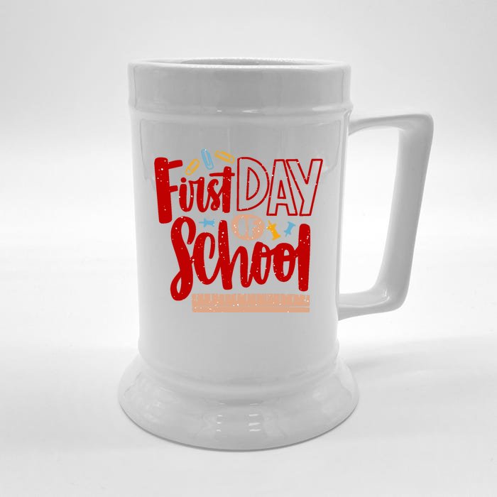 First Day Of School Cute Education Front & Back Beer Stein