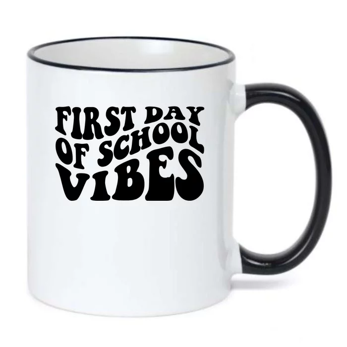 First Day Of School Vibes Retro Black Color Changing Mug