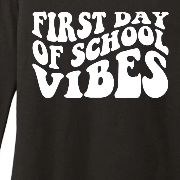 First Day Of School Vibes Retro Womens CVC Long Sleeve Shirt