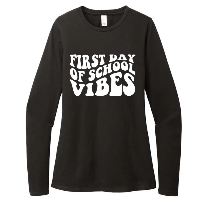 First Day Of School Vibes Retro Womens CVC Long Sleeve Shirt