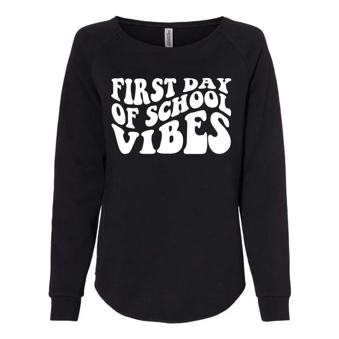 First Day Of School Vibes Retro Womens California Wash Sweatshirt