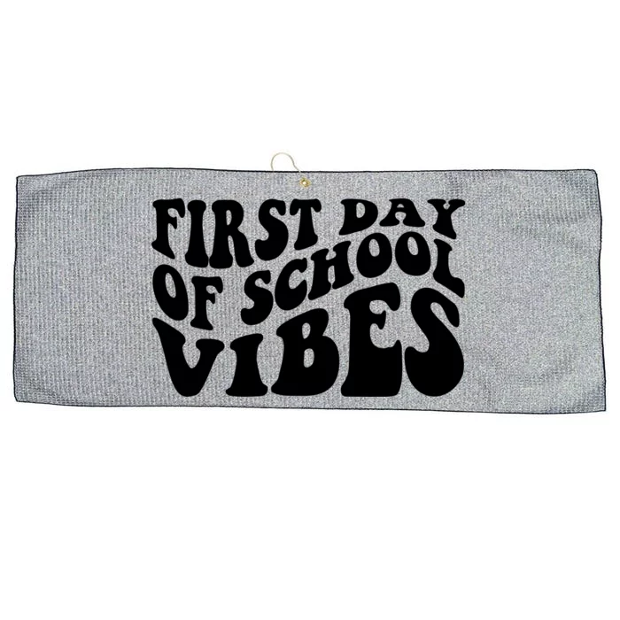 First Day Of School Vibes Retro Large Microfiber Waffle Golf Towel