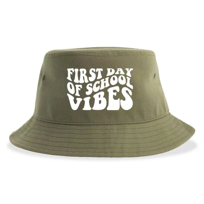 First Day Of School Vibes Retro Sustainable Bucket Hat