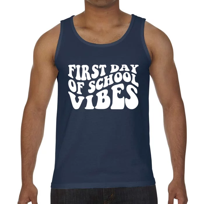 First Day Of School Vibes Retro Comfort Colors® Tank Top