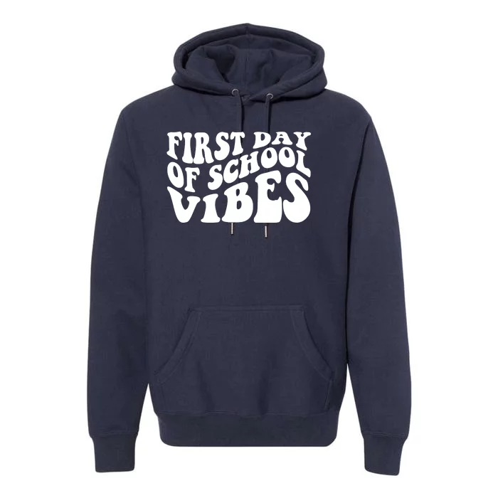 First Day Of School Vibes Retro Premium Hoodie