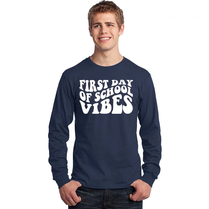 First Day Of School Vibes Retro Tall Long Sleeve T-Shirt