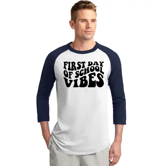 First Day Of School Vibes Retro Baseball Sleeve Shirt