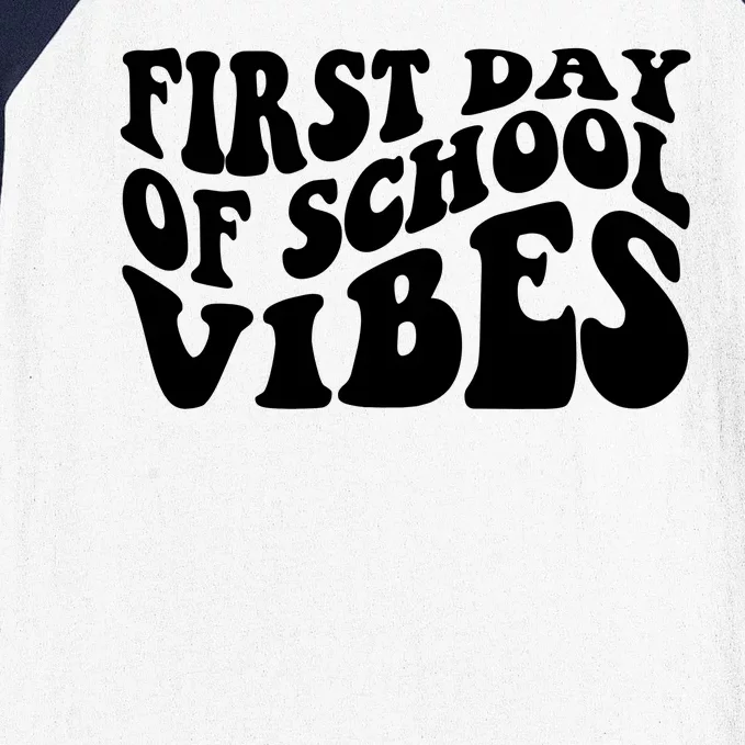 First Day Of School Vibes Retro Baseball Sleeve Shirt