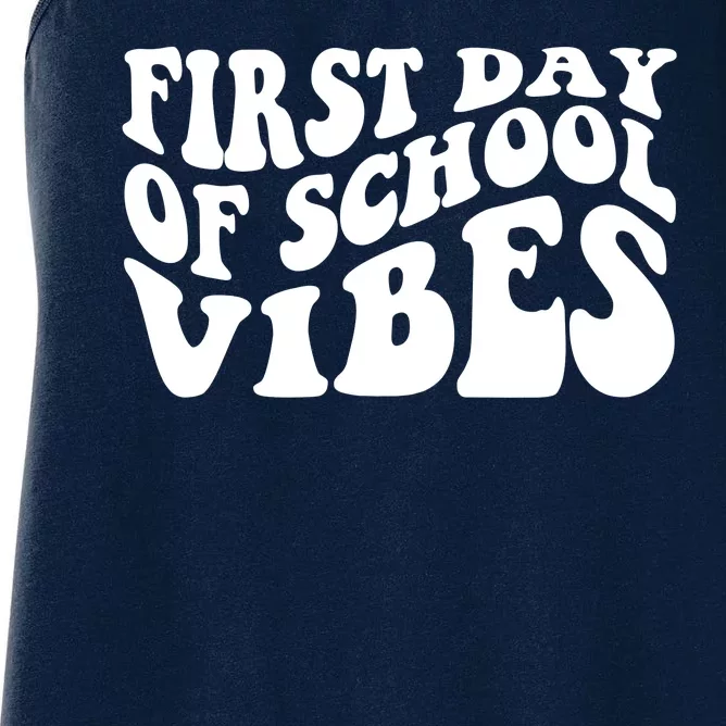 First Day Of School Vibes Retro Women's Racerback Tank