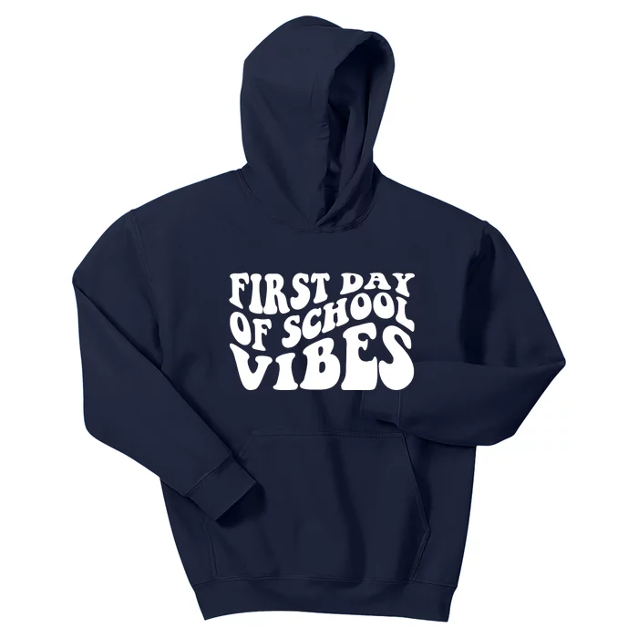 First Day Of School Vibes Retro Kids Hoodie