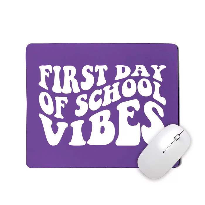 First Day Of School Vibes Retro Mousepad