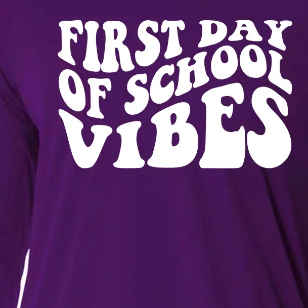 First Day Of School Vibes Retro Cooling Performance Long Sleeve Crew