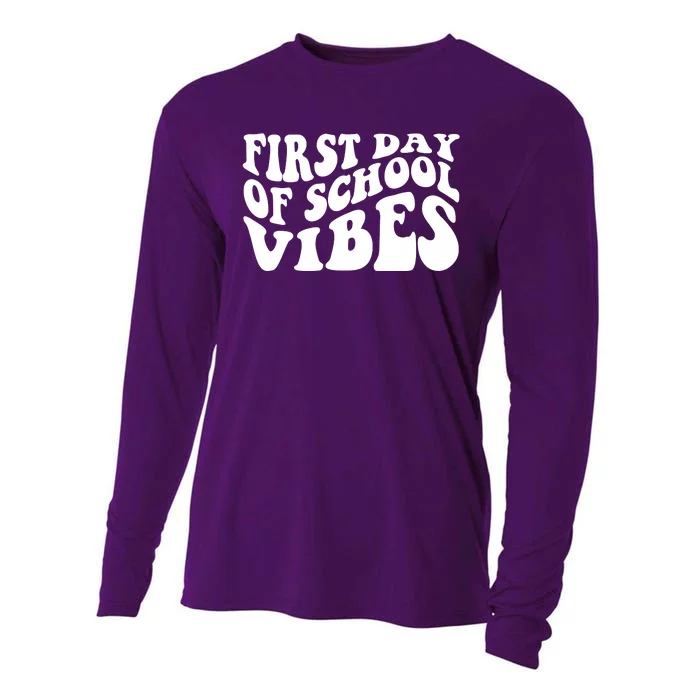 First Day Of School Vibes Retro Cooling Performance Long Sleeve Crew