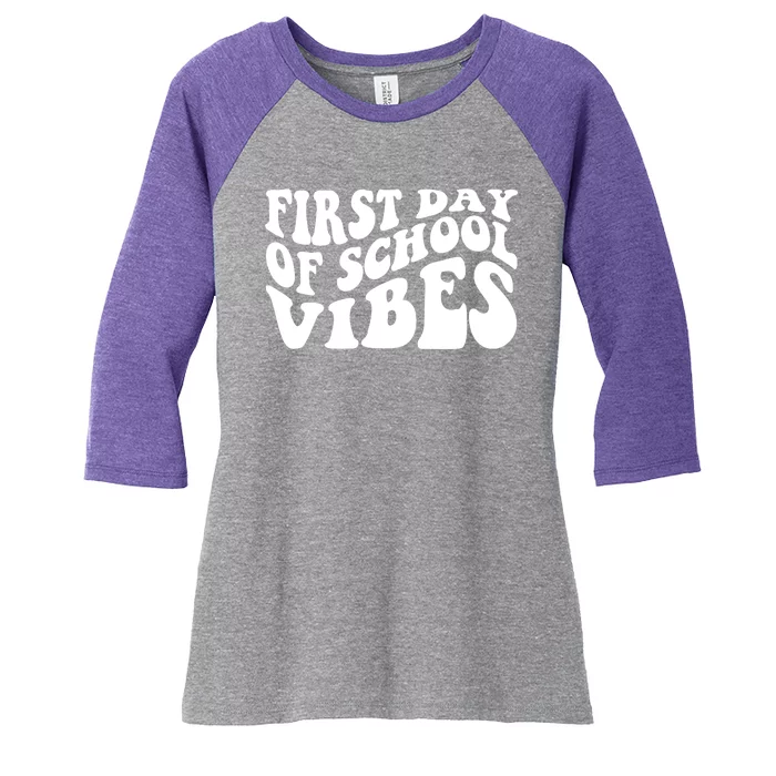 First Day Of School Vibes Retro Women's Tri-Blend 3/4-Sleeve Raglan Shirt