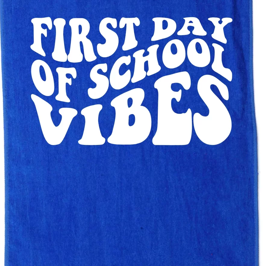 First Day Of School Vibes Retro Platinum Collection Golf Towel