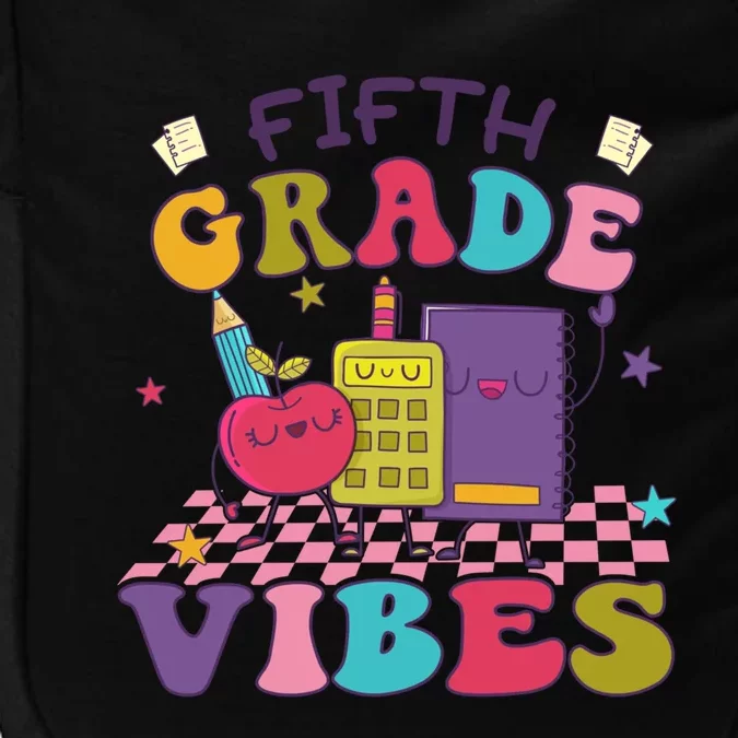 First Day Of School Fifth Grade Vibes Back To School Cool Gift Impact Tech Backpack