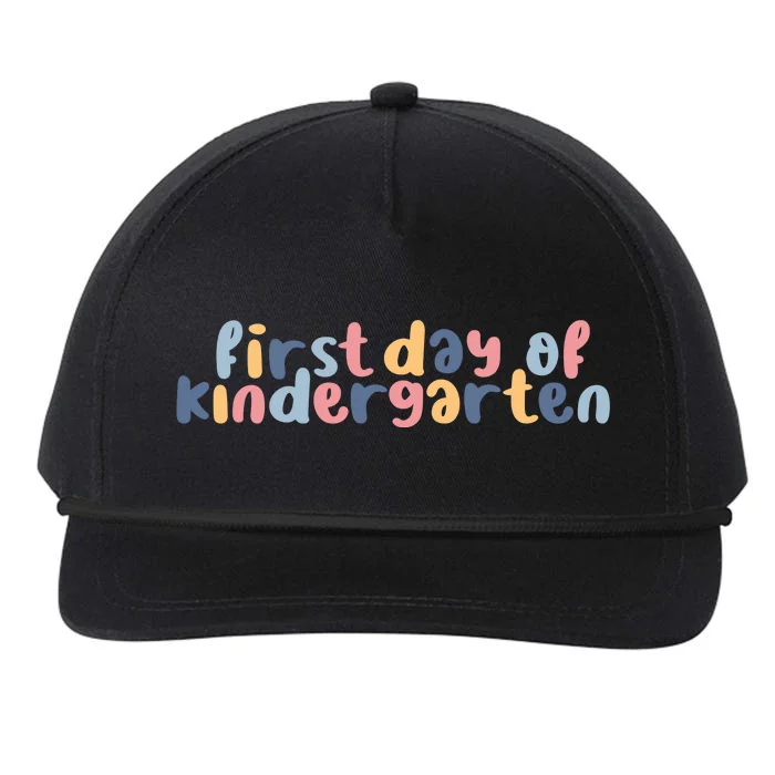 First Day Of Kindergarten Colorful Cute Snapback Five-Panel Rope Hat