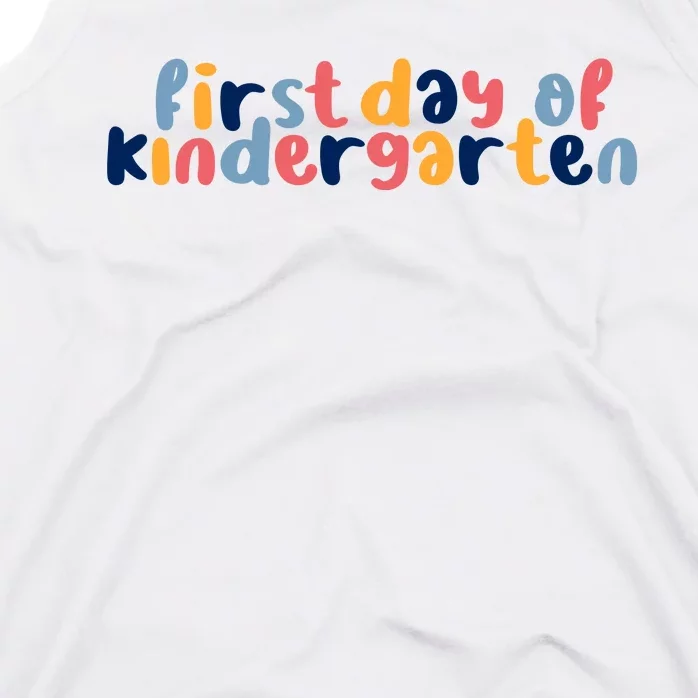 First Day Of Kindergarten Colorful Cute Tank Top