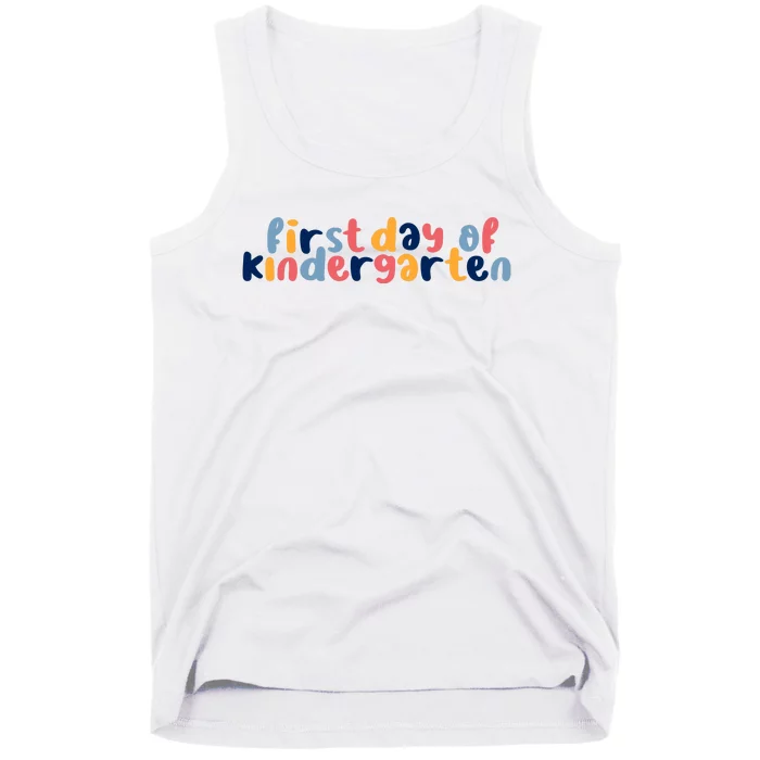 First Day Of Kindergarten Colorful Cute Tank Top