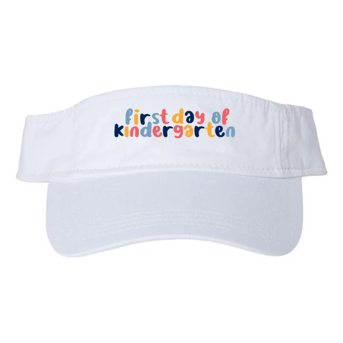 First Day Of Kindergarten Colorful Cute Valucap Bio-Washed Visor