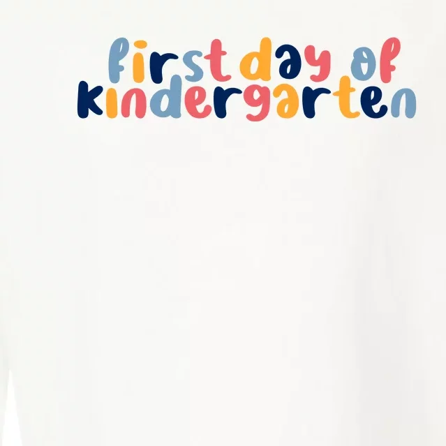 First Day Of Kindergarten Colorful Cute Cropped Pullover Crew