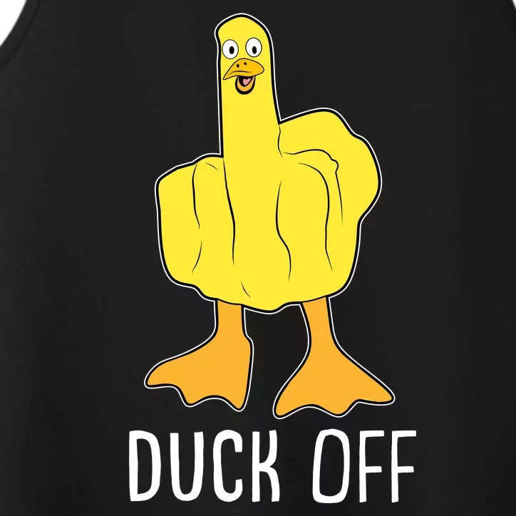 Funny Duck Off Middle Finger Performance Tank