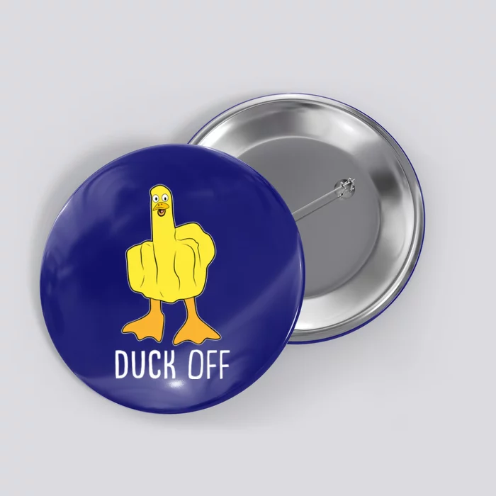 Funny Duck Off Middle Finger Button