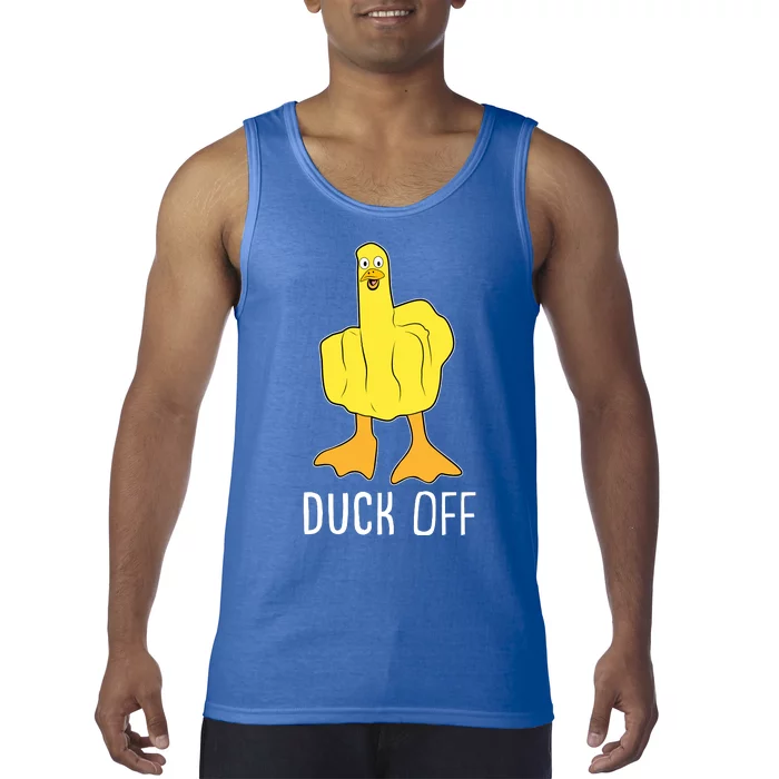 Funny Duck Off Middle Finger Tank Top