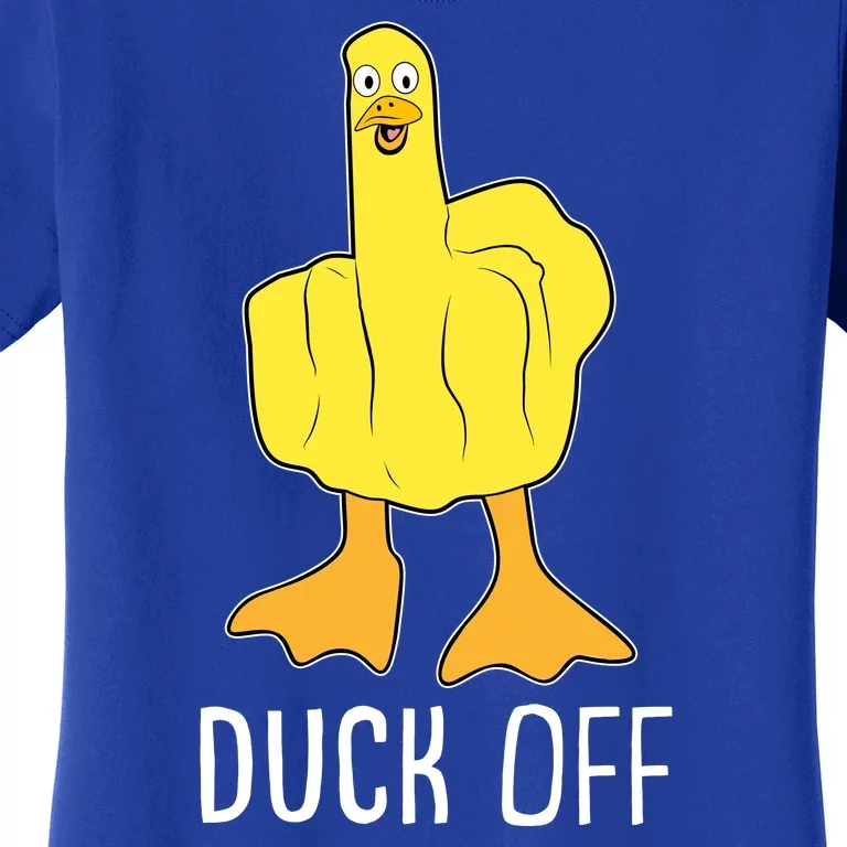 Funny Duck Off Middle Finger Women's T-Shirt