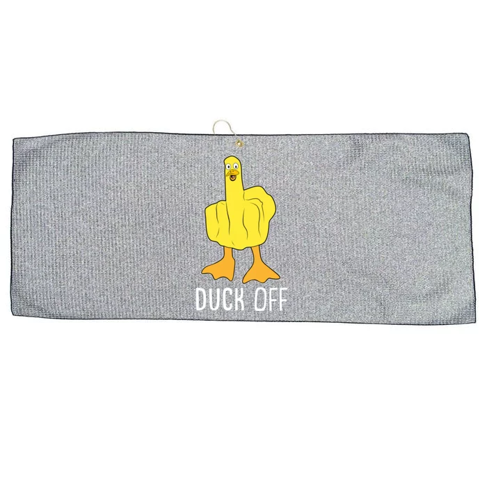 Funny Duck Off Middle Finger Large Microfiber Waffle Golf Towel