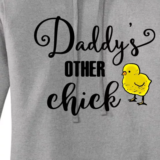 Funny Daddy's Other Chick Dads Other Chick Chicken Design Cute Gift Women's Pullover Hoodie