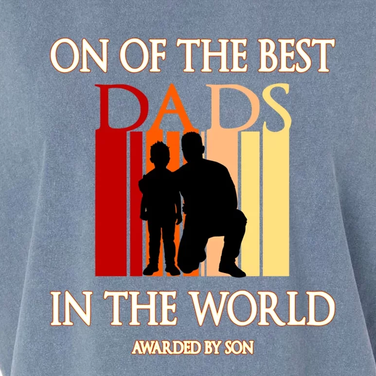 Fathers Day On Of The Best Dads In The World Motif Gift Garment-Dyed Women's Muscle Tee